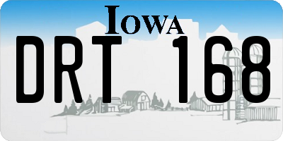 IA license plate DRT168
