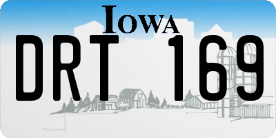 IA license plate DRT169