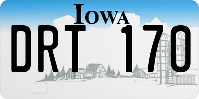IA license plate DRT170
