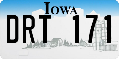 IA license plate DRT171