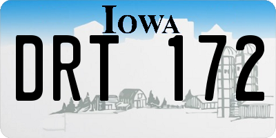 IA license plate DRT172