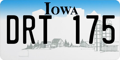 IA license plate DRT175