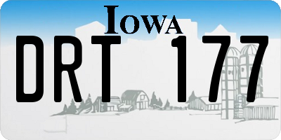 IA license plate DRT177