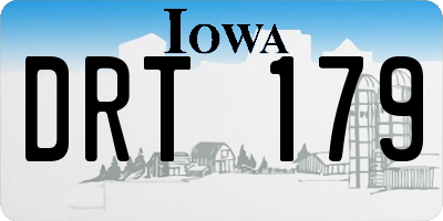 IA license plate DRT179