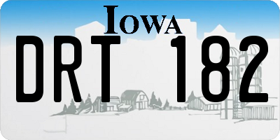 IA license plate DRT182