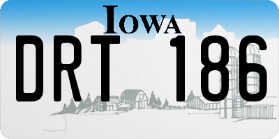 IA license plate DRT186