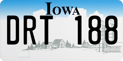 IA license plate DRT188