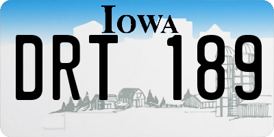 IA license plate DRT189