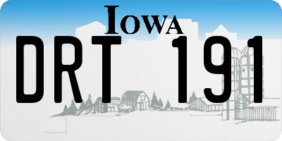 IA license plate DRT191