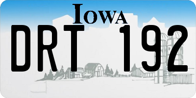 IA license plate DRT192