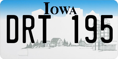 IA license plate DRT195