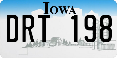 IA license plate DRT198