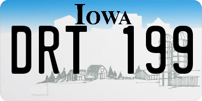 IA license plate DRT199