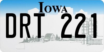IA license plate DRT221
