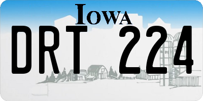 IA license plate DRT224