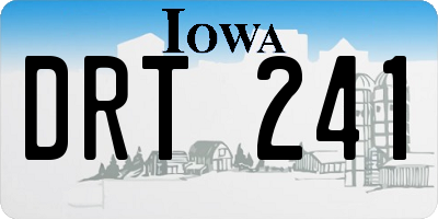 IA license plate DRT241