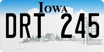 IA license plate DRT245