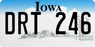 IA license plate DRT246