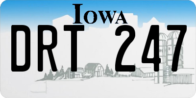 IA license plate DRT247