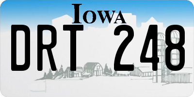 IA license plate DRT248