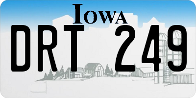 IA license plate DRT249