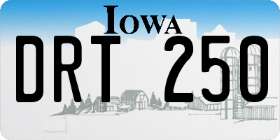 IA license plate DRT250