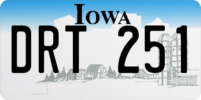 IA license plate DRT251