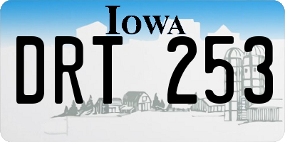IA license plate DRT253
