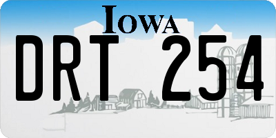 IA license plate DRT254