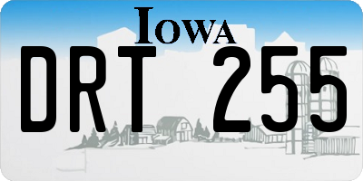 IA license plate DRT255