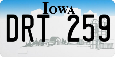 IA license plate DRT259