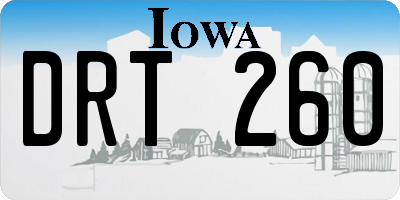 IA license plate DRT260
