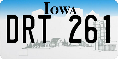 IA license plate DRT261