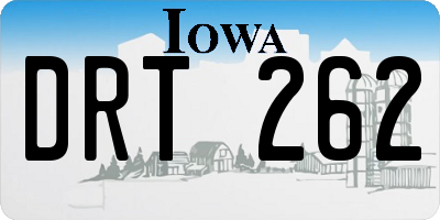IA license plate DRT262