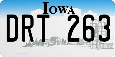 IA license plate DRT263