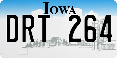 IA license plate DRT264