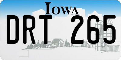 IA license plate DRT265