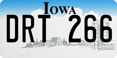 IA license plate DRT266