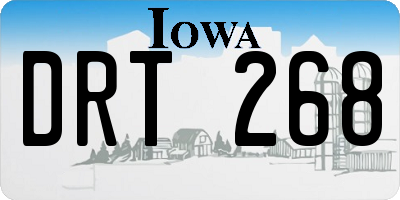 IA license plate DRT268
