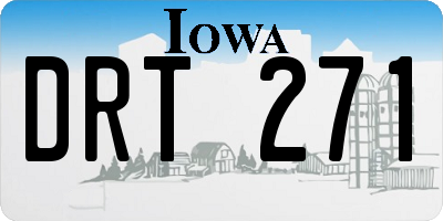 IA license plate DRT271