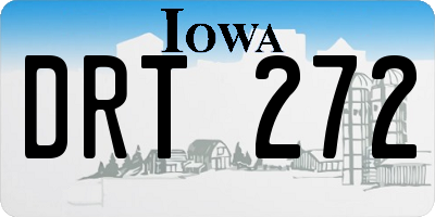 IA license plate DRT272