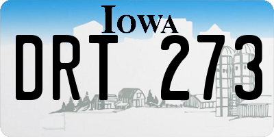 IA license plate DRT273