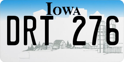 IA license plate DRT276
