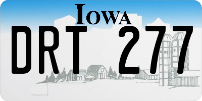 IA license plate DRT277