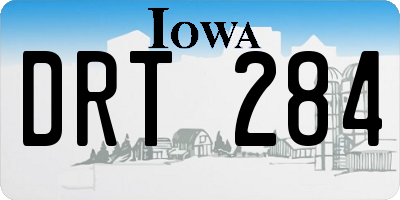 IA license plate DRT284