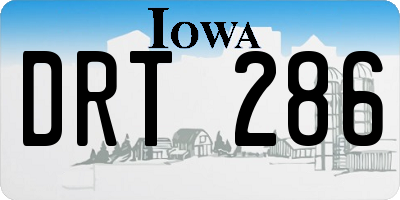 IA license plate DRT286