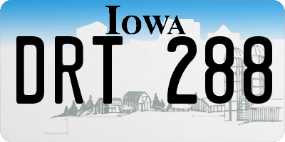 IA license plate DRT288