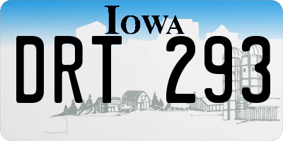 IA license plate DRT293