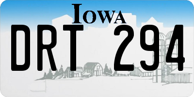 IA license plate DRT294
