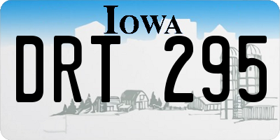 IA license plate DRT295
